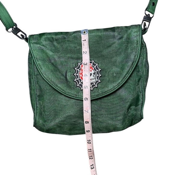 Smateria Ava Crossbody Hunter Green Vegan Sustainable Ethical 9x9 Goth - Picture 10 of 11